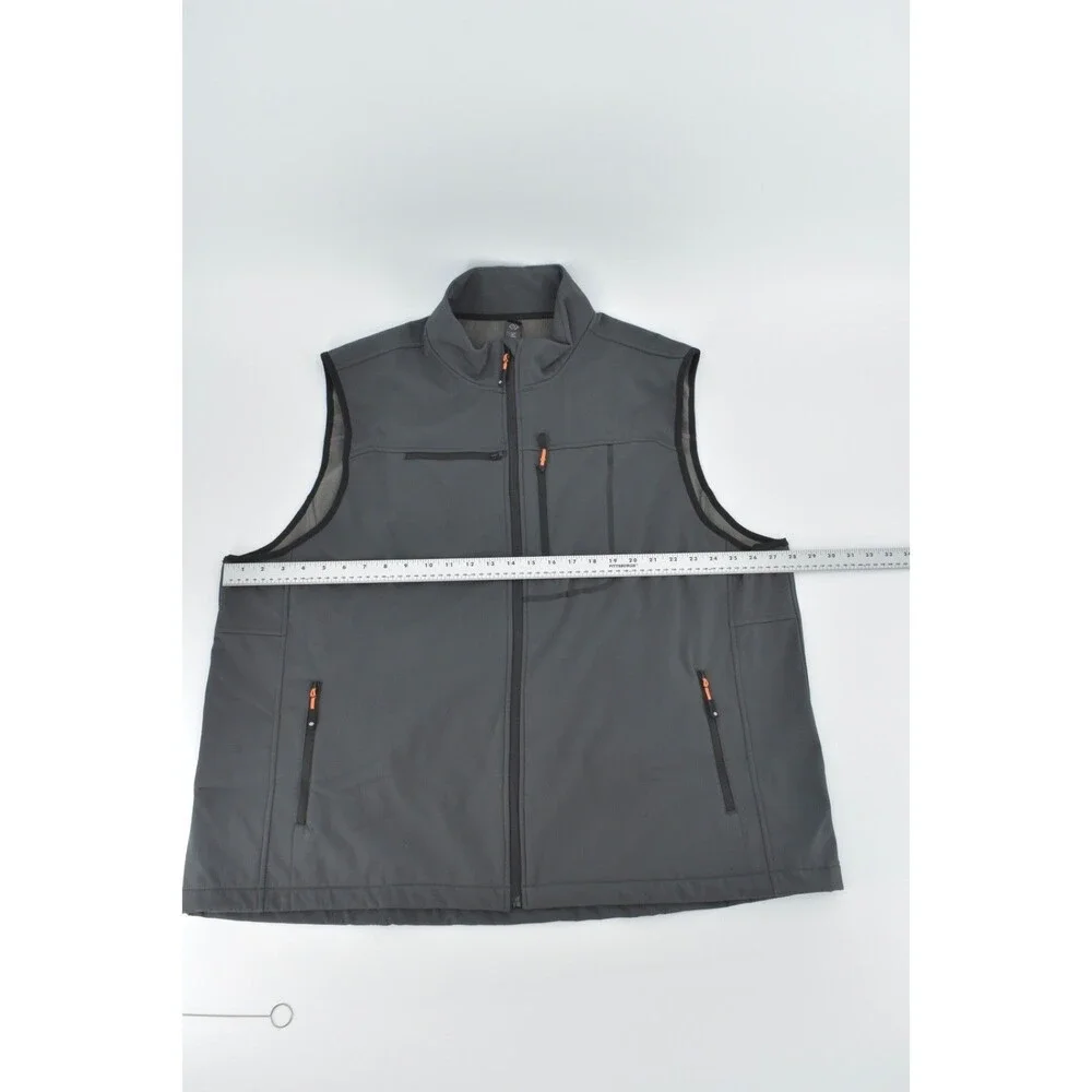 MoFiz Mens 3XL Softshell Fleece Lined Vest Grey Golf Activewear